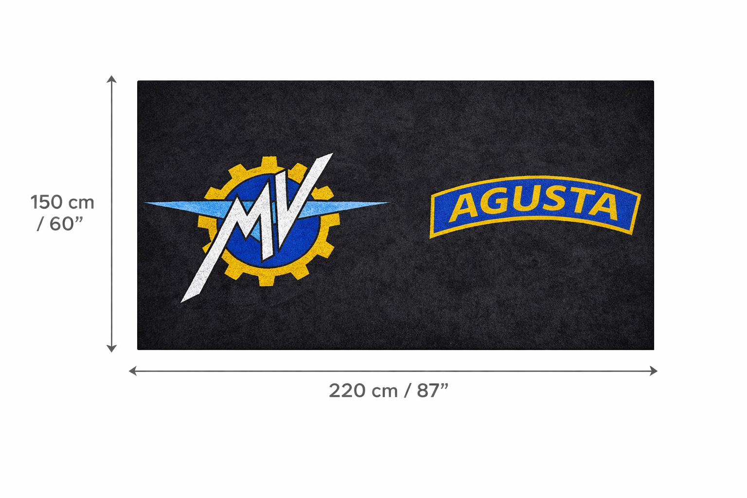 MV AGUSTA Premium Custom Rug (28x87) INCHS (75x220)Cm – Motorcycle Garage & Room Decor