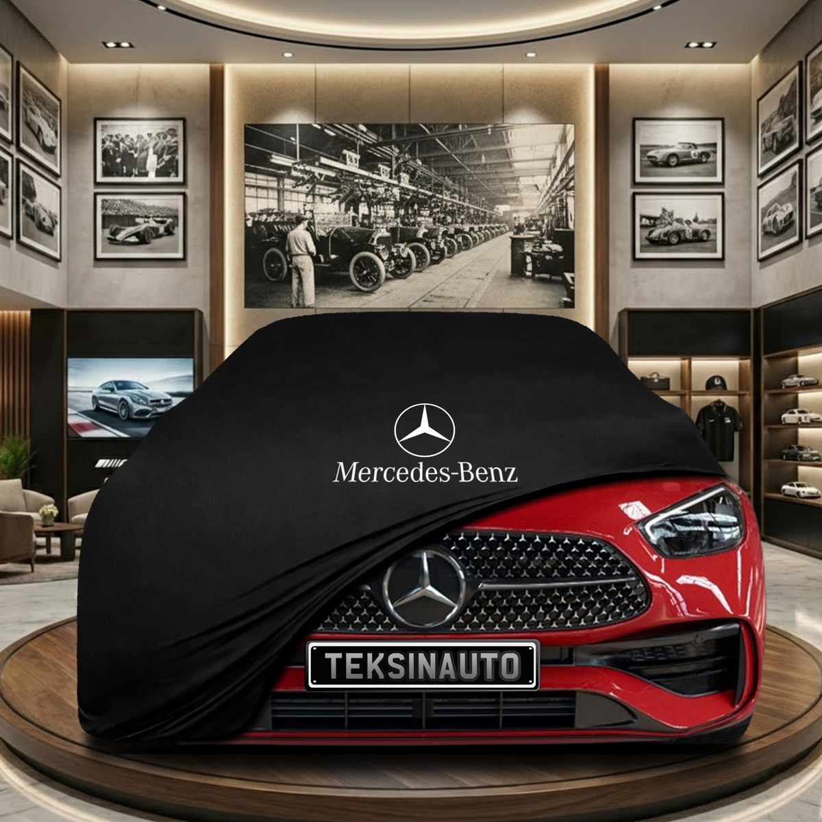 MERCEDES C S206 SW 2022-  Indoor Car Cover Custom Fit, Black, Gray, Blue, Red Color