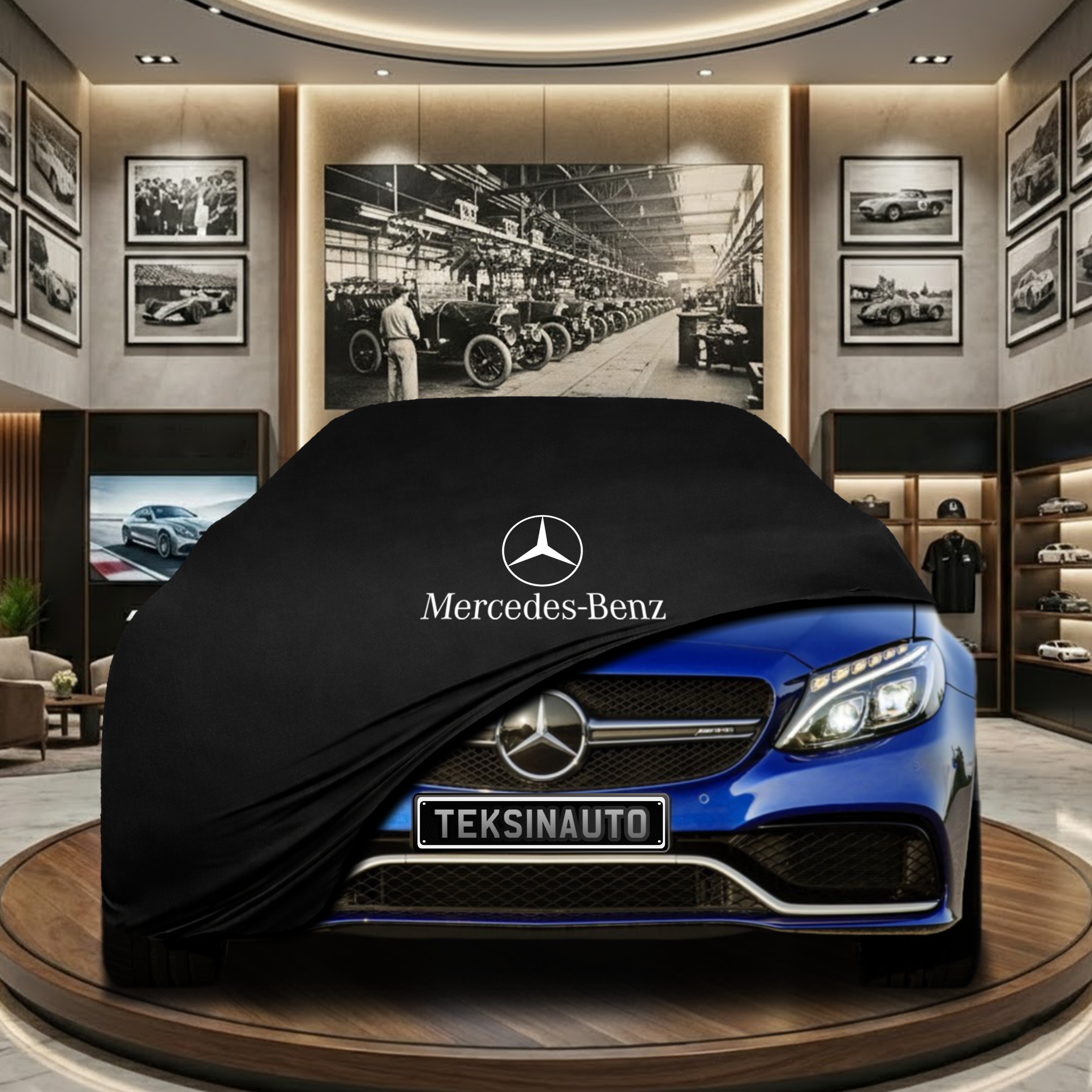 Mercedes Benz C S205 Station Wagon Indoor Car Cover Custom Fit, Black, Gray, Blue, Red Color