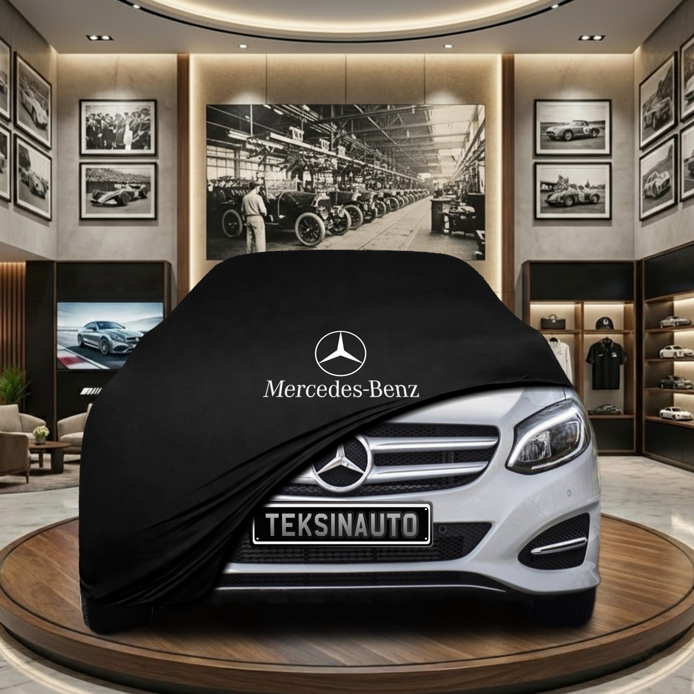 Mercedes Benz B Series W246 (2011-2018) Indoor Car Cover Custom Fit, Black, Gray, Blue, Red Color