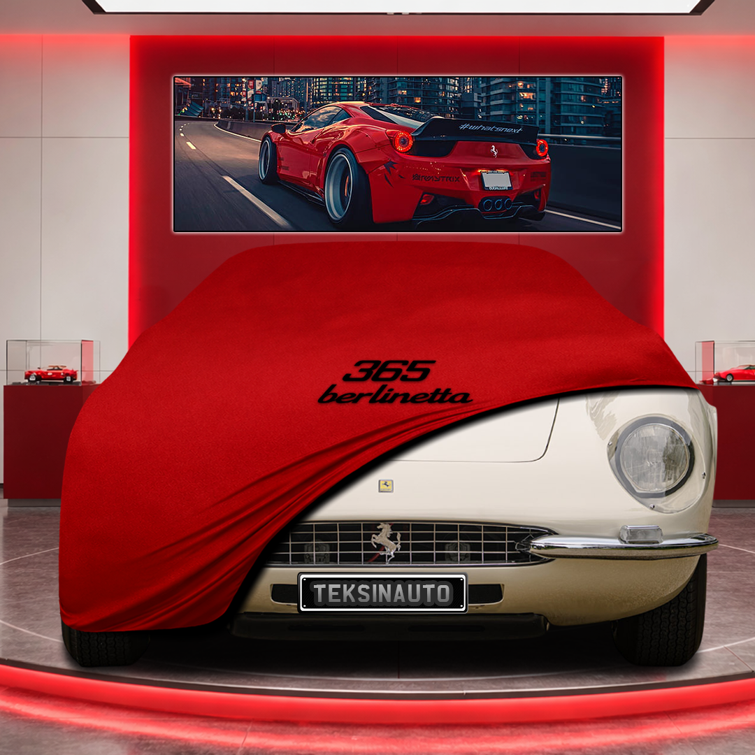 Ferrari 365 P Berlinetta Speciale Custom Fit Indoor Car Cover Soft Stretch Black Gray Blue Red Dust Protection Garage Cover Laser Cut + Bag