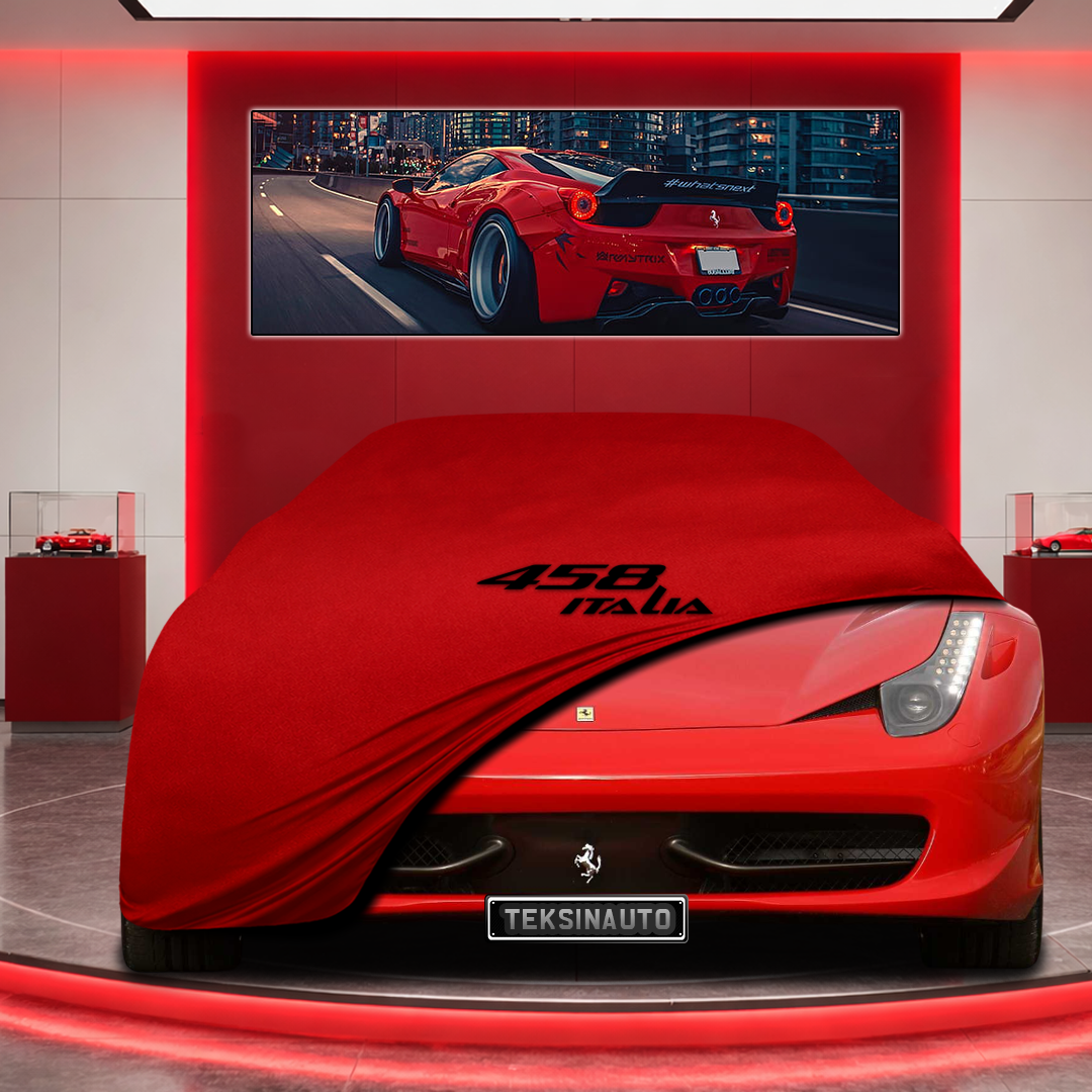 Ferrari 458 Custom Fit Indoor Car Cover Soft Stretch Black Gray Blue Red Dust Protection Garage Cover Laser Cut + Bag