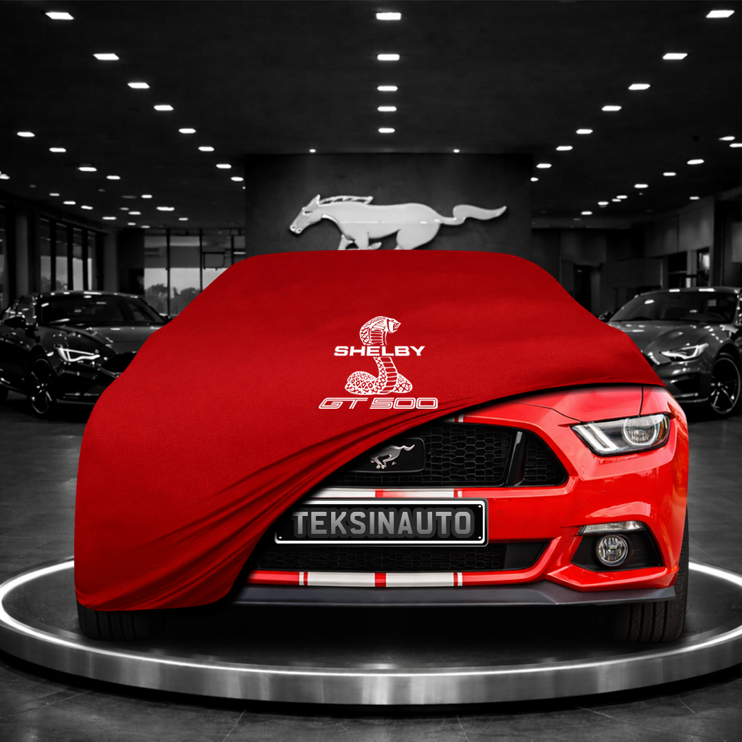 MUSTANG 6 2015-2023 Custom Fit Indoor Car Cover Soft Stretch Black Gray Blue Red Dust Protection Garage Cover Laser Cut + Bag