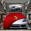 Porsche 718 (982) Custom Fit Indoor Car Cover Soft Stretch Black Gray Blue Red Dust Protection Garage Cover Laser Cut + Bag