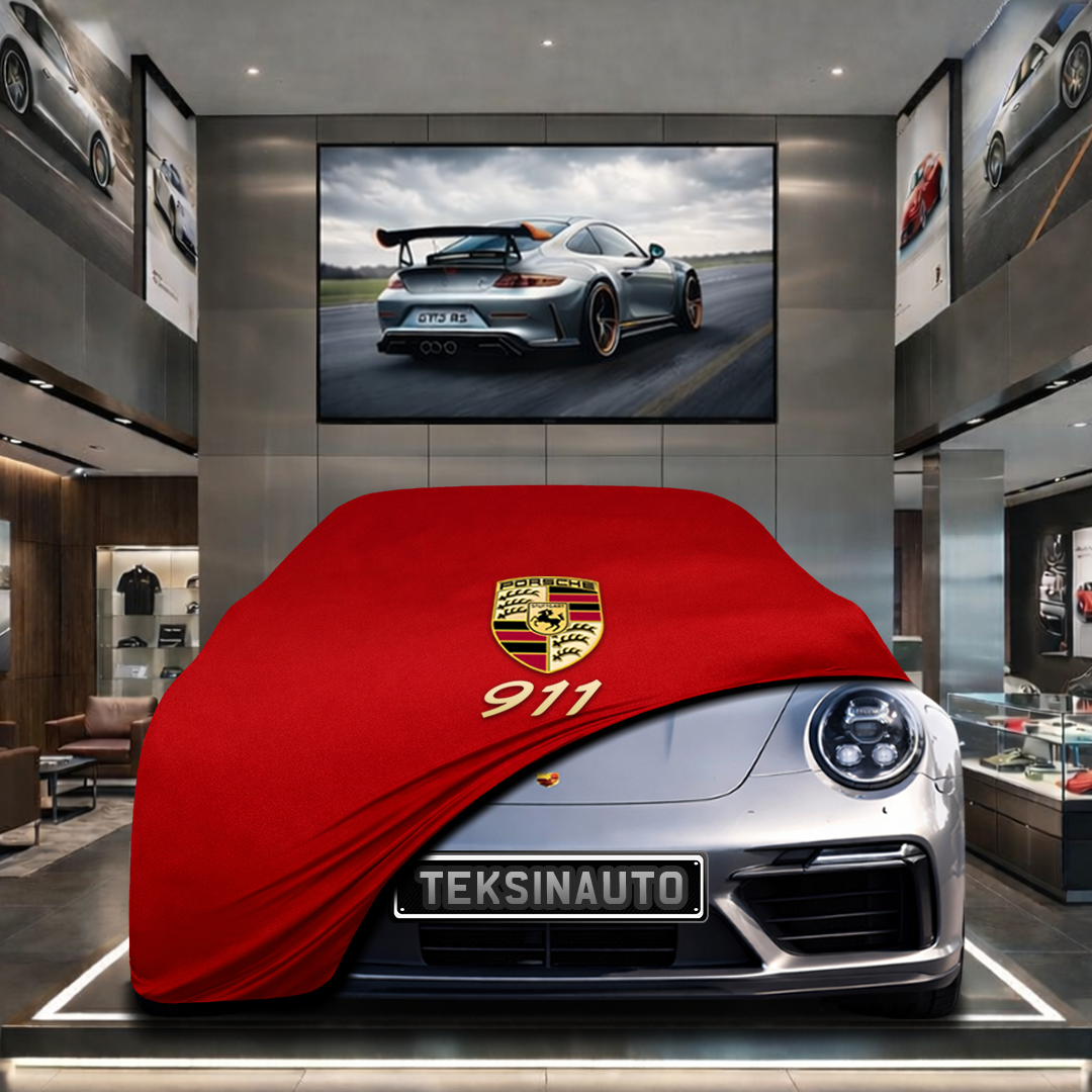 PORSCHE 911 992 2024- Custom Fit Indoor Car Cover Soft Stretch Black Gray Blue Red Dust Protection Garage Cover Laser Cut + Bag