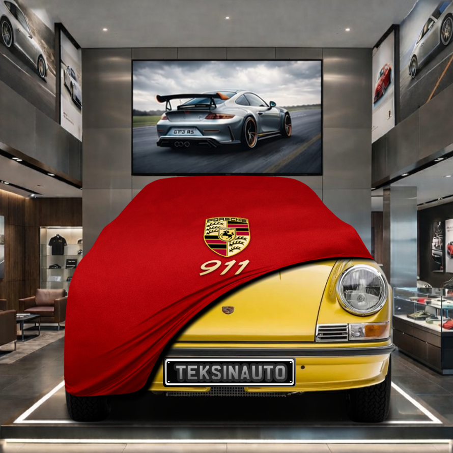 PORSCHE 911 COUPE (G) 1973-1989 Custom Fit Indoor Car Cover Soft Stretch Black Gray Blue Red Dust Protection Garage Cover Laser Cut + Bag