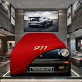 PORSCHE 911 CABRİOLET TYPE 930 87-89Custom Fit Indoor Car Cover Soft Stretch Black Gray Blue Red Dust Protection Garage Cover Laser Cut + Bag