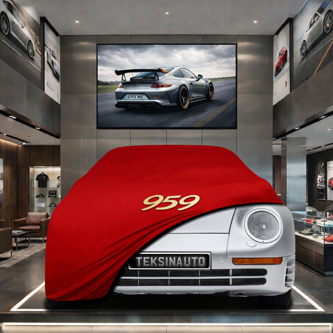 PORSCHE 959 1987-1988 Custom Fit Indoor Car Cover Soft Stretch Black Gray Blue Red Dust Protection Garage Cover Laser Cut + Bag