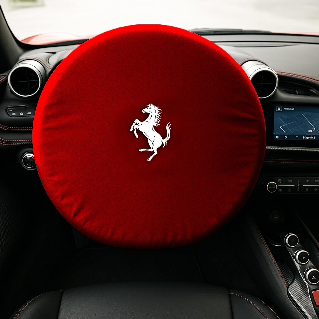 Steering Wheel Cover Soft Elastic Premium Fabric For all Ferrari Model