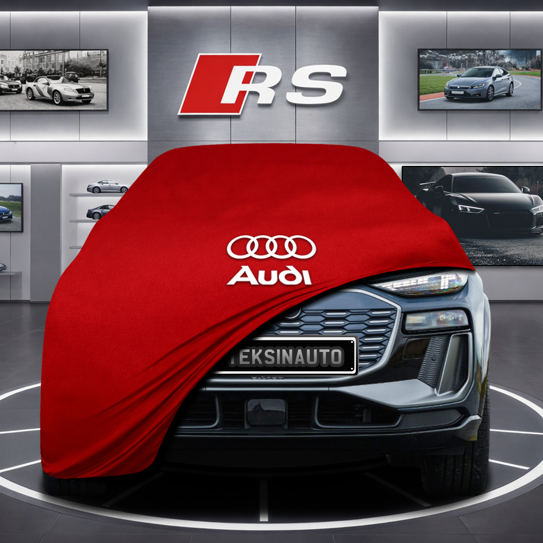 AUDİ Q6 GF E-TRON Custom Fit Indoor Car Cover Soft Stretch Black Gray Blue Red Dust Protection Garage Cover Laser Cut + Bag