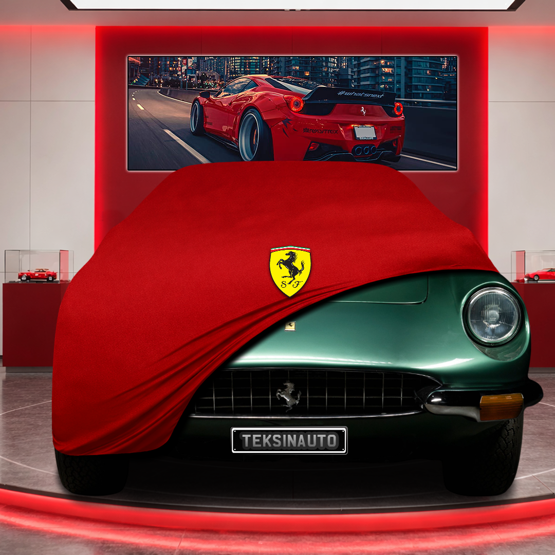 Ferrari 365 GT (1967 - 1971) Custom Fit Indoor Car Cover Soft Stretch Black Gray Blue Red Dust Protection Garage Cover Laser Cut + Bag