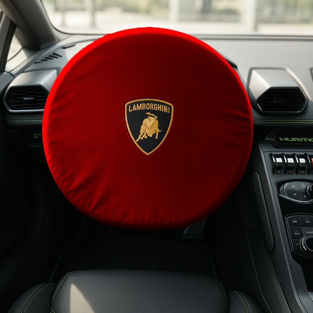 Steering Wheel Cover Soft Elastic Premium Fabric For all Lamborghini Model
