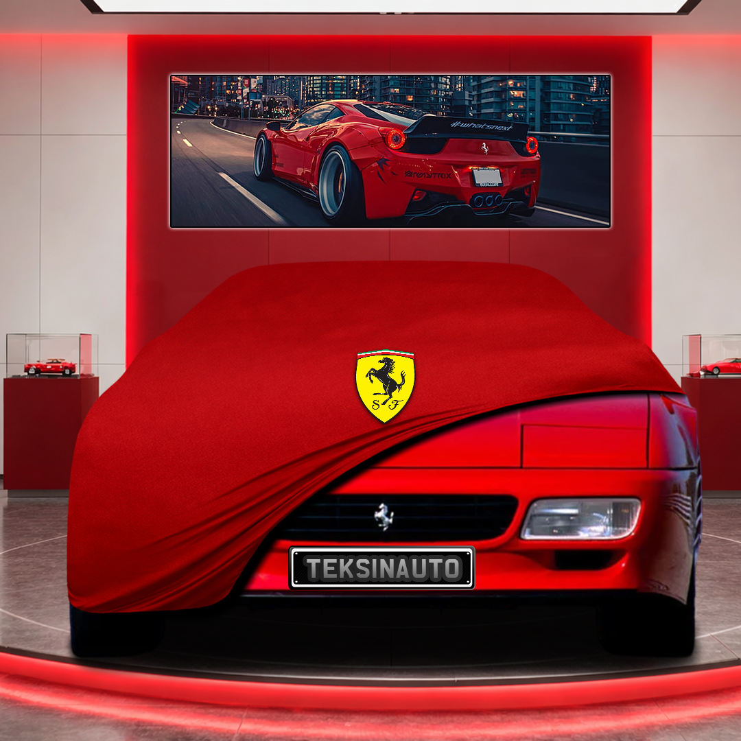 Ferrari 512 Custom Fit Indoor Car Cover Soft Stretch Black Gray Blue Red Dust Protection Garage Cover Laser Cut + Bag