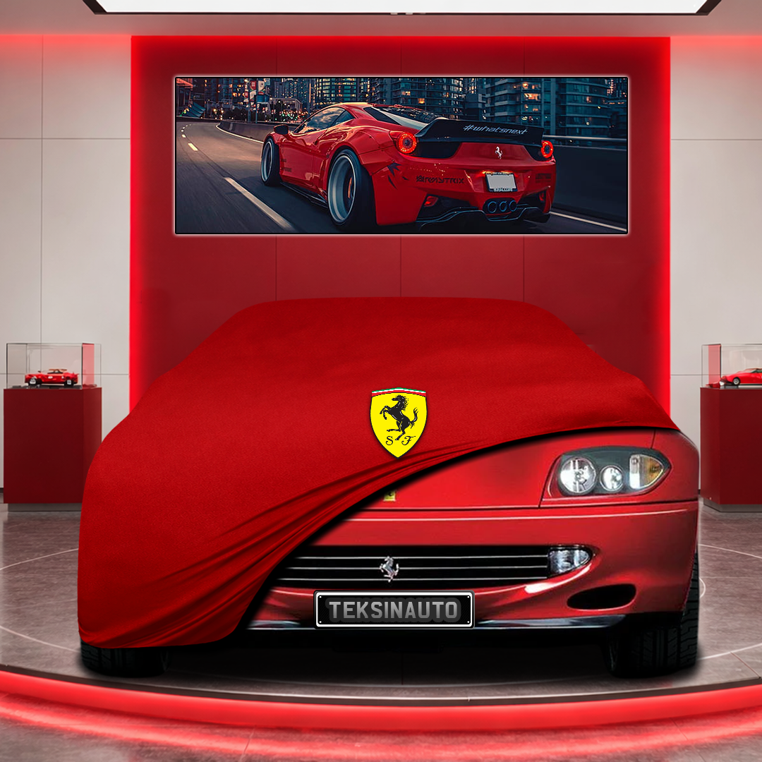 Ferrari 550 Custom Fit Indoor Car Cover Soft Stretch Black Gray Blue Red Dust Protection Garage Cover Laser Cut + Bag