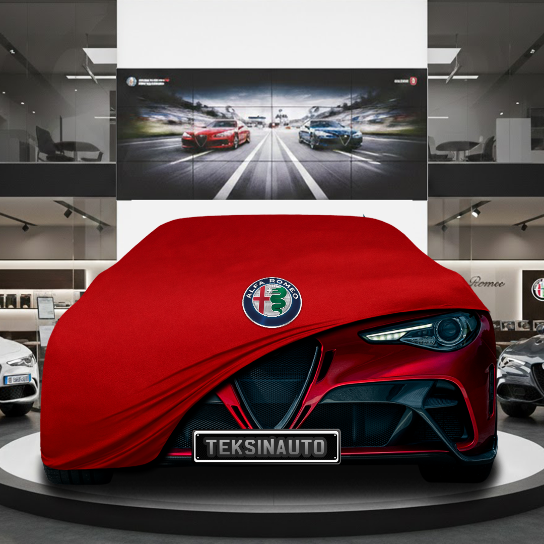 Alfa Romeo Giulia (2022-) Custom Fit Indoor Car Cover Soft Stretch Black Gray Blue Red Dust Protection Garage Cover Laser Cut + Bag
