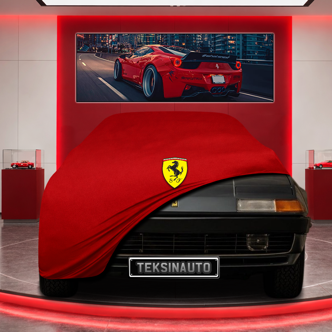 Ferrari 400 Custom Fit Indoor Car Cover Soft Stretch Black Gray Blue Red Dust Protection Garage Cover Laser Cut + Bag