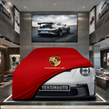 PORSCHE 911 GT3 RS Custom Fit Indoor Car Cover Soft Stretch Black Gray Blue Red Dust Protection Garage Cover Laser Cut + Bag (Kopya)