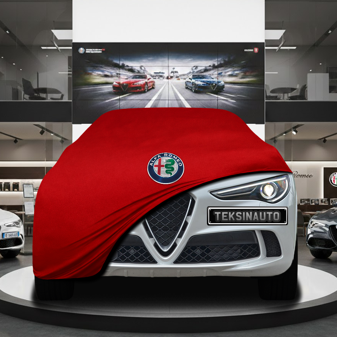 Alfa Romeo Stelvio (2022-) Custom Fit Indoor Car Cover Soft Stretch Black Gray Blue Red Dust Protection Garage Cover Laser Cut + Bag