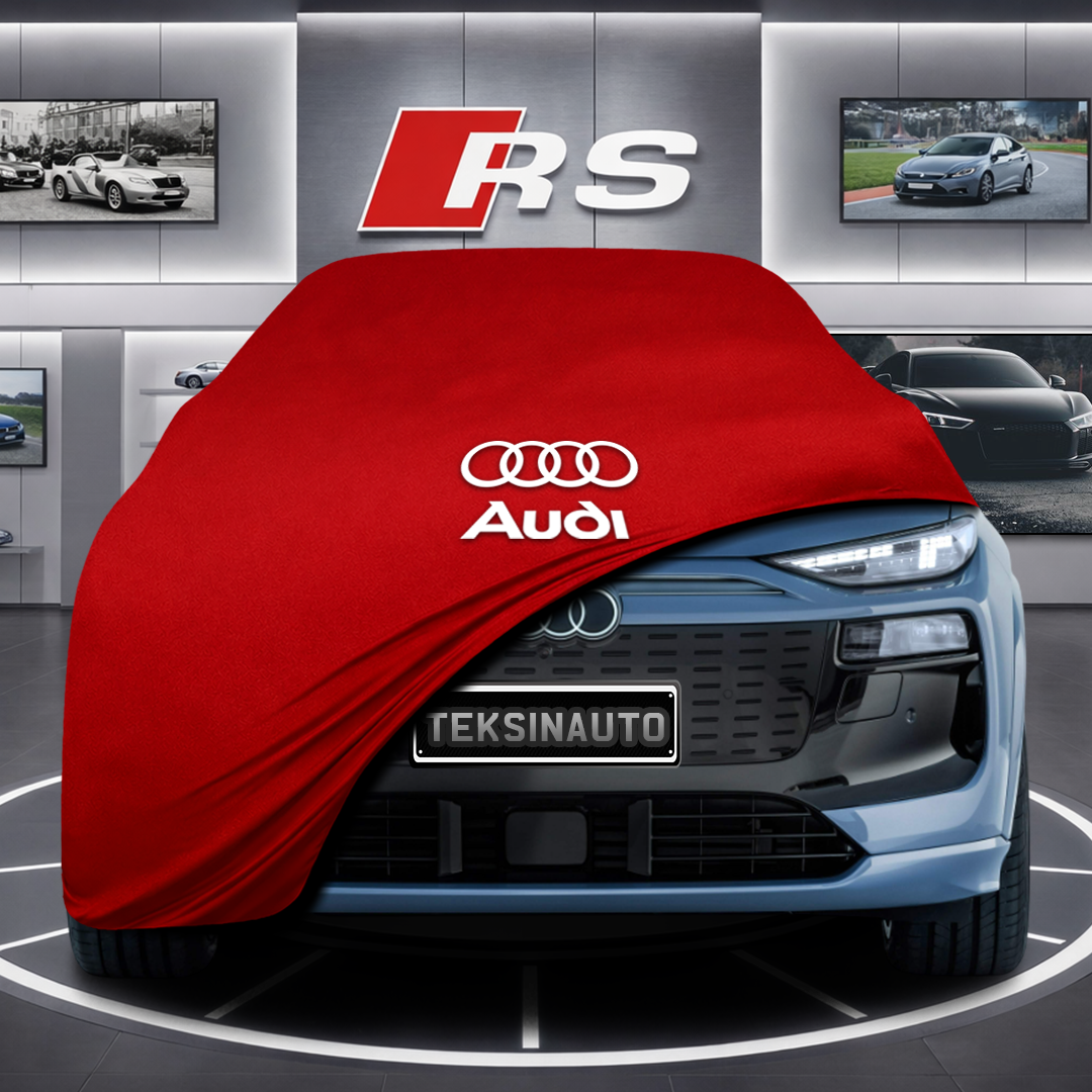 AUDİ Q6L GF E-TRON Custom Fit Indoor Car Cover Soft Stretch Black Gray Blue Red Dust Protection Garage Cover Laser Cut + Bag