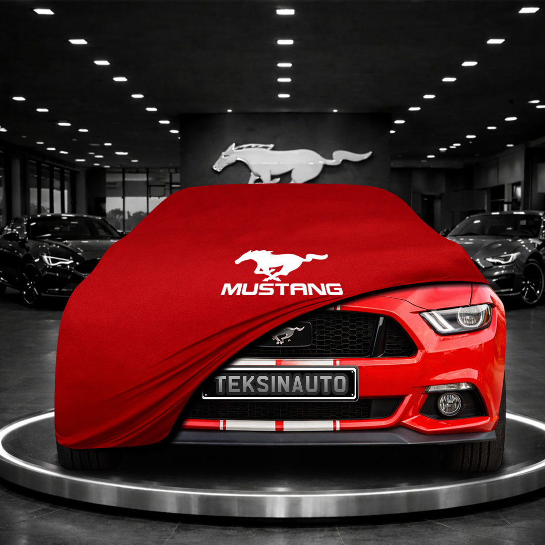 MUSTANG 6 2015-2023 Custom Fit Indoor Car Cover Soft Stretch Black Gray Blue Red Dust Protection Garage Cover Laser Cut + Bag