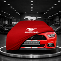 MUSTANG 6 2015-2023 Custom Fit Indoor Car Cover Soft Stretch Black Gray Blue Red Dust Protection Garage Cover Laser Cut + Bag