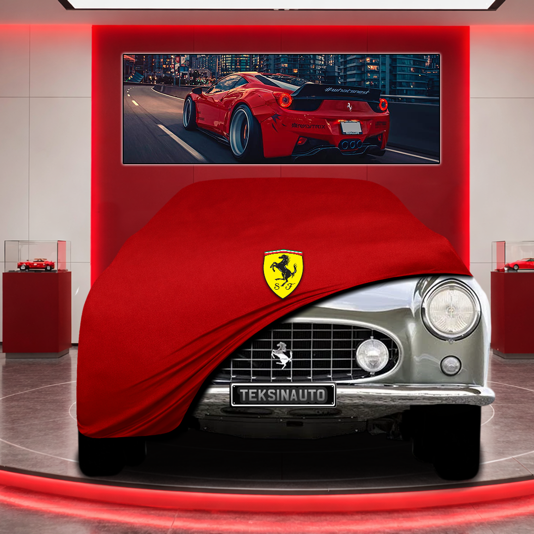 Ferrari 410 Custom Fit Indoor Car Cover Soft Stretch Black Gray Blue Red Dust Protection Garage Cover Laser Cut + Bag