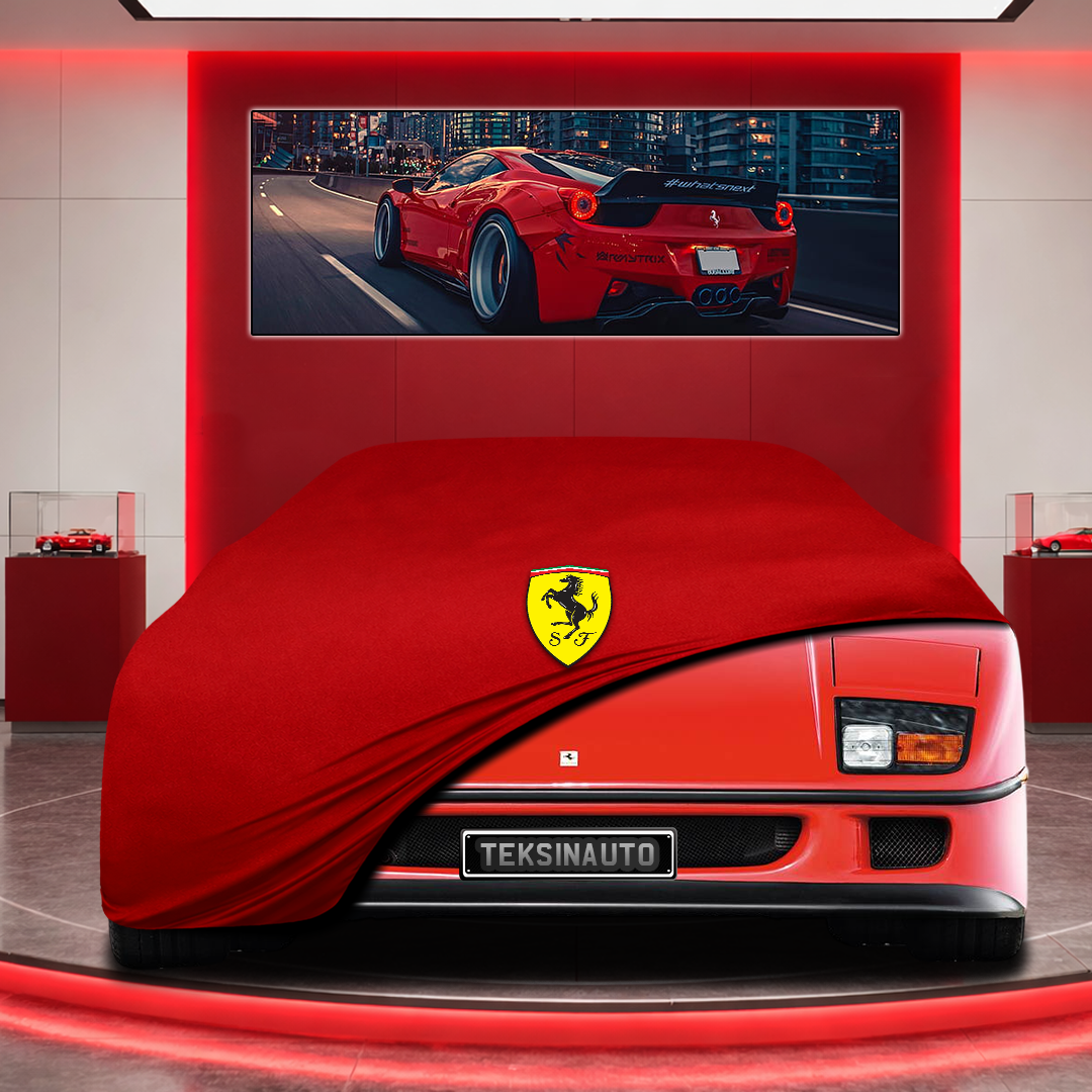 Ferrari F40 Custom Fit Indoor Car Cover Soft Stretch Black Gray Blue Red Dust Protection Garage Cover Laser Cut + Bag