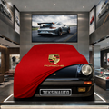 PORSCHE 911 CABRİOLET (G) 1982-1989 Custom Fit Indoor Car Cover Soft Stretch Black Gray Blue Red Dust Protection Garage Cover Laser Cut + Bag