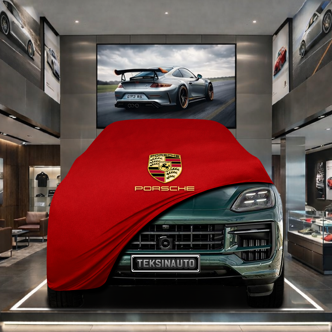 PORSCHE CAYENNE 3 2023- Custom Fit Indoor Car Cover Soft Stretch Black Gray Blue Red Dust Protection Garage Cover Laser Cut + Bag