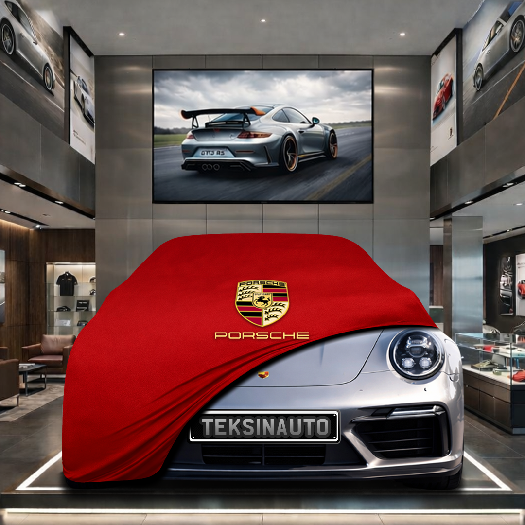 PORSCHE 911 992 2024- Custom Fit Indoor Car Cover Soft Stretch Black Gray Blue Red Dust Protection Garage Cover Laser Cut + Bag