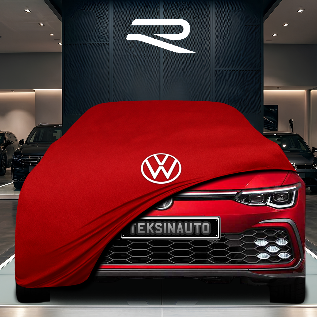 VOLKSWAGEN GOLF 8 (2020-) Custom Fit Indoor Car Cover Soft Stretch Black Gray Blue Red Dust Protection Garage Cover Laser Cut + Bag
