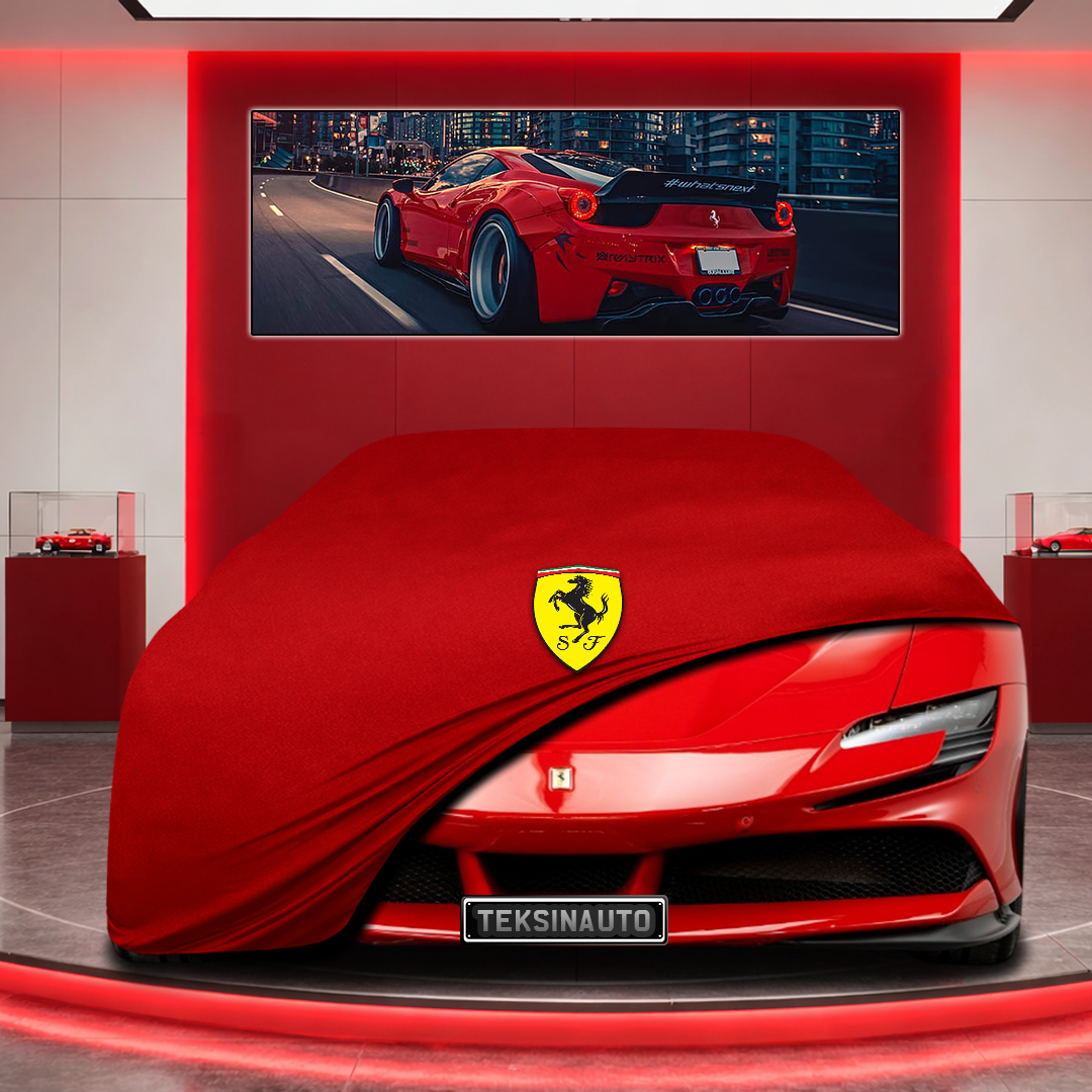 Ferrari SF90 Custom Fit Indoor Car Cover Soft Stretch Black Gray Blue Red Dust Protection Garage Cover Laser Cut + Bag