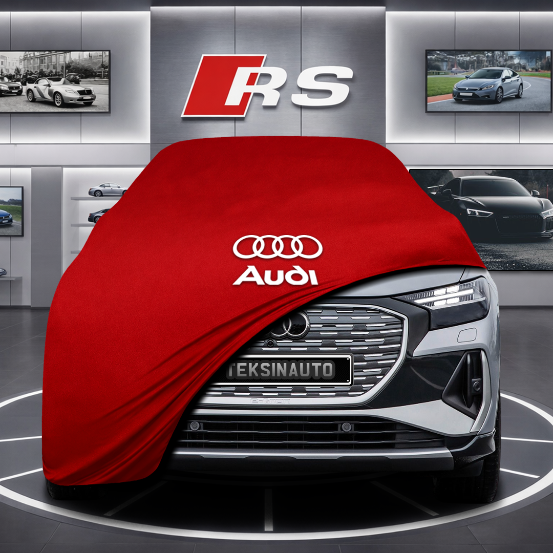 AUDİ Q4 E-TRON Custom Fit Indoor Car Cover Soft Stretch Black Gray Blue Red Dust Protection Garage Cover Laser Cut + Bag
