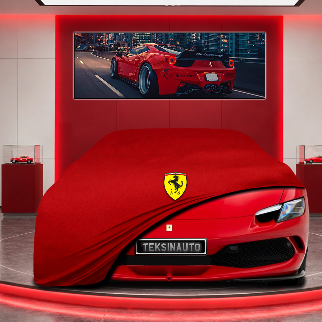 Ferrari 296 GTB Custom Fit Indoor Car Cover Soft Stretch Black Gray Blue Red Dust Protection Garage Cover Laser Cut + Bag