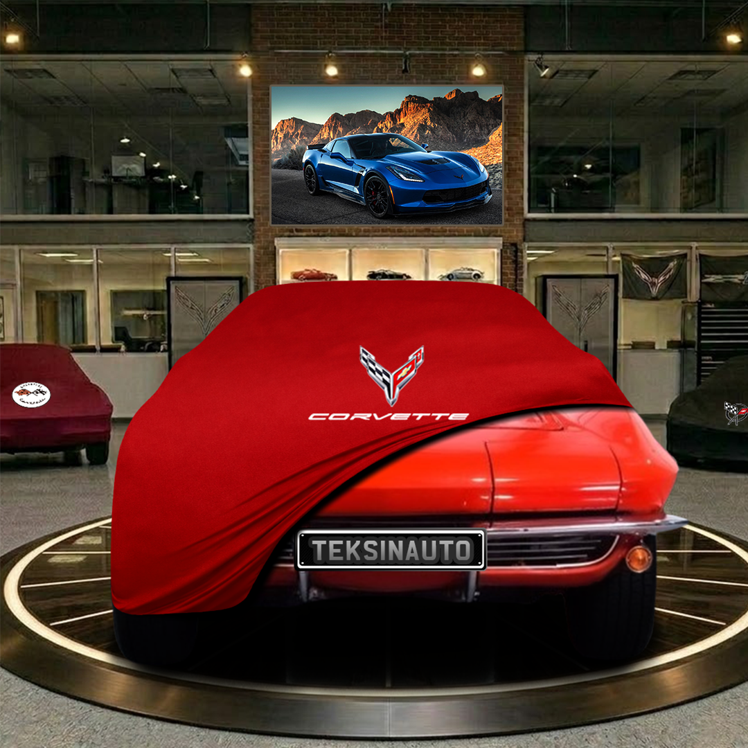 Corvette C2 Custom Fit Indoor Car Cover Soft Stretch Black Gray Blue Red Dust Protection Garage Cover Laser Cut + Bag