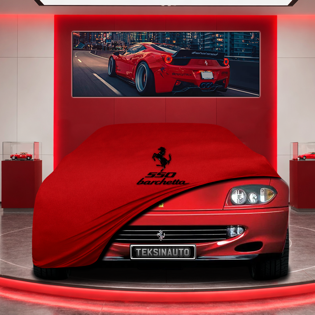 Ferrari 550 Custom Fit Indoor Car Cover Soft Stretch Black Gray Blue Red Dust Protection Garage Cover Laser Cut + Bag