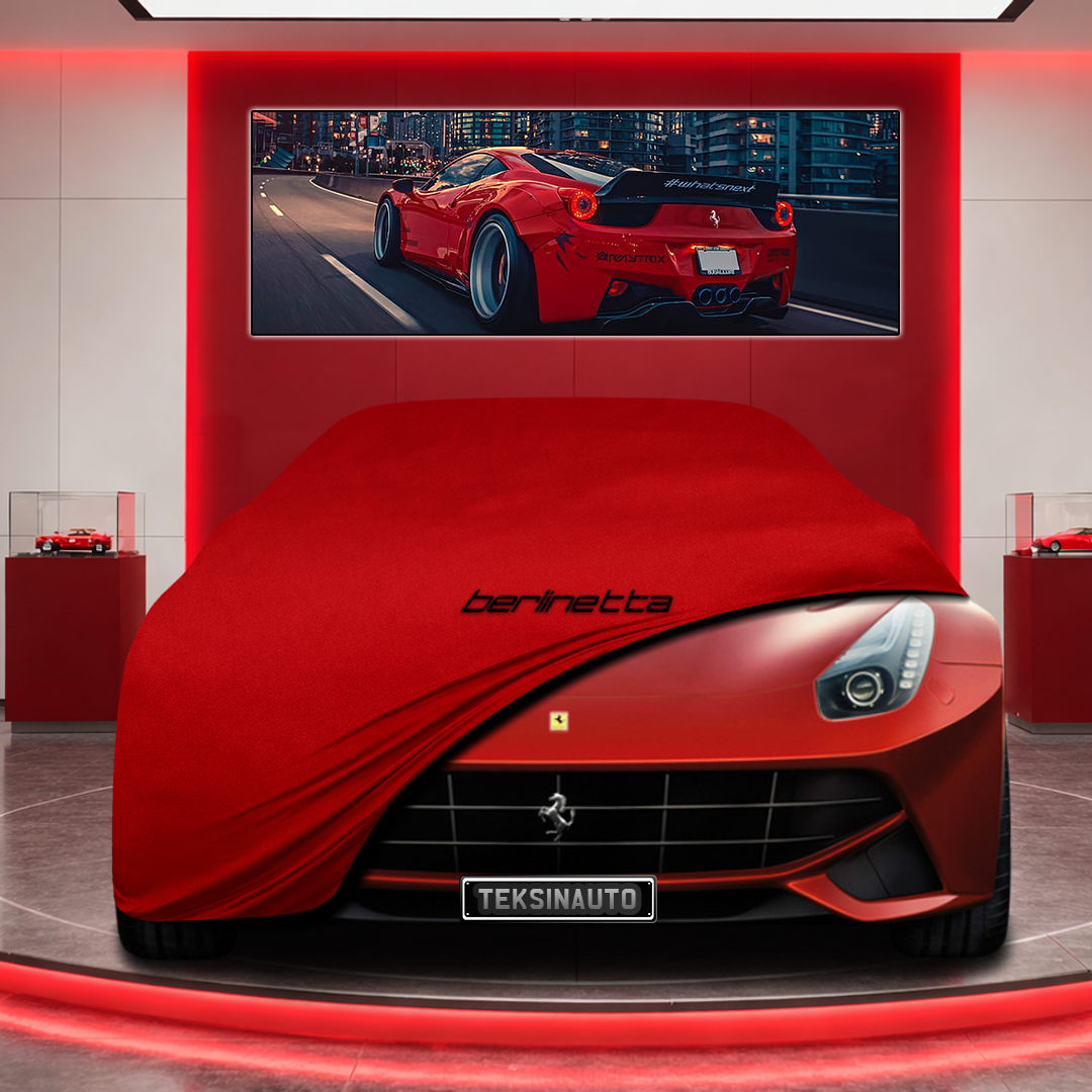Ferrari F12 Berlinetta Custom Fit Indoor Car Cover Soft Stretch Black Gray Blue Red Dust Protection Garage Cover Laser Cut + Bag
