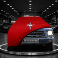 Ford Mustang 1 MY67 (1964-1973) Custom Fit Indoor Car Cover Soft Stretch Black Gray Blue Red Dust Protection Garage Cover Laser Cut + Bag