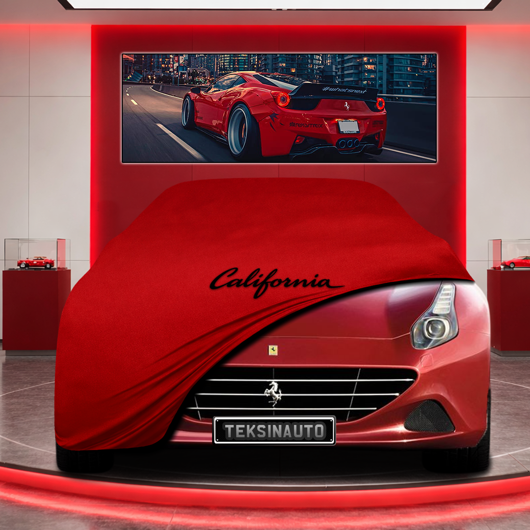 Ferrari California Custom Fit Indoor Car Cover Soft Stretch Black Gray Blue Red Dust Protection Garage Cover Laser Cut + Bag