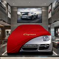Porsche Cayman 987C (2005-2012) Custom Fit Indoor Car Cover Soft Stretch Black Gray Blue Red Dust Protection Garage Cover Laser Cut + Bag