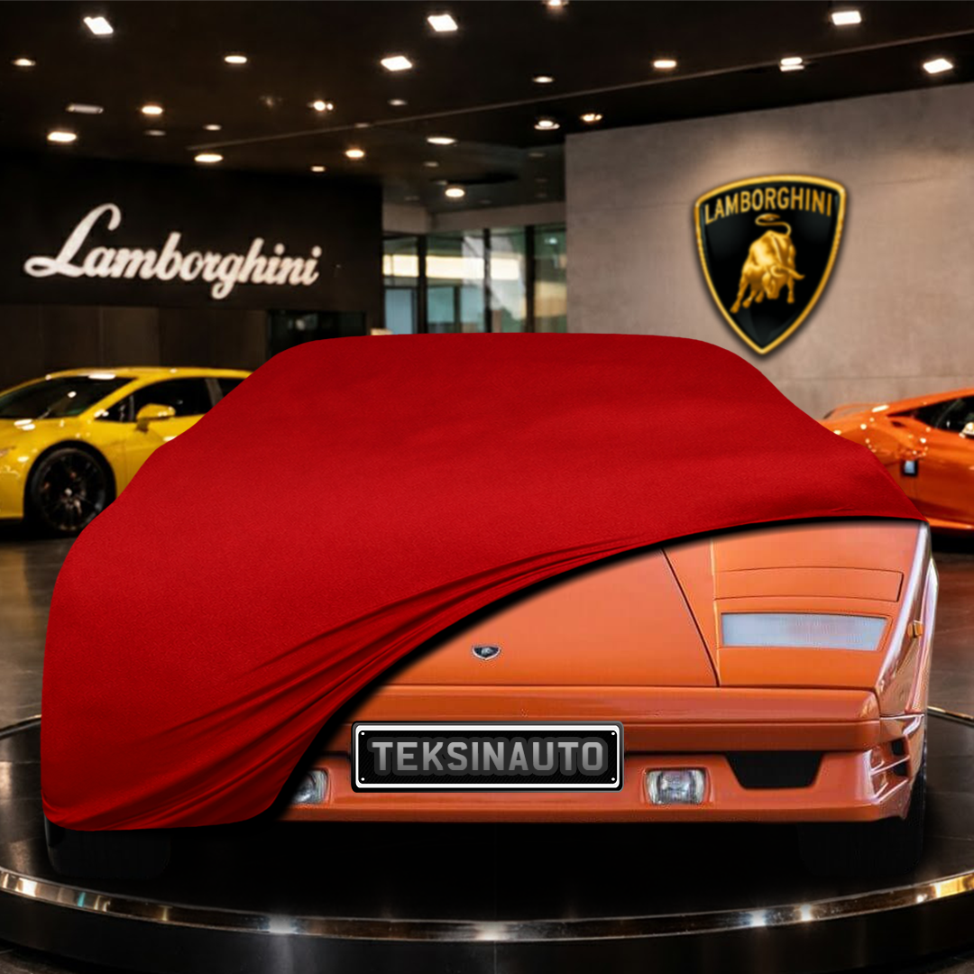 Lamborghini Countach (1974-1991) Custom Fit Indoor Car Cover Soft Stretch Black Gray Blue Red Dust Protection Garage Cover Laser Cut + Bag