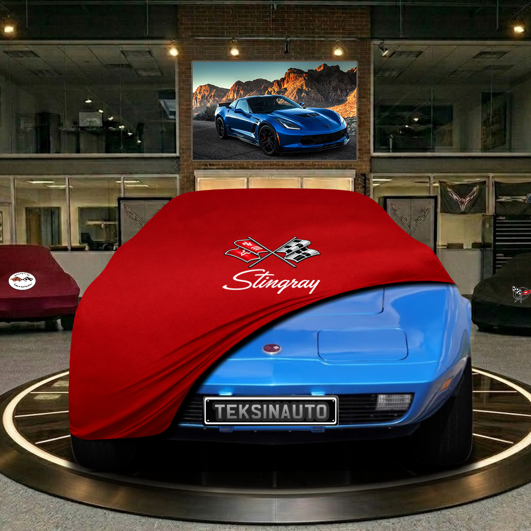 Corvette C3 Custom Fit Indoor Car Cover Soft Stretch Black Gray Blue Red Dust Protection Garage Cover Laser Cut + Bag