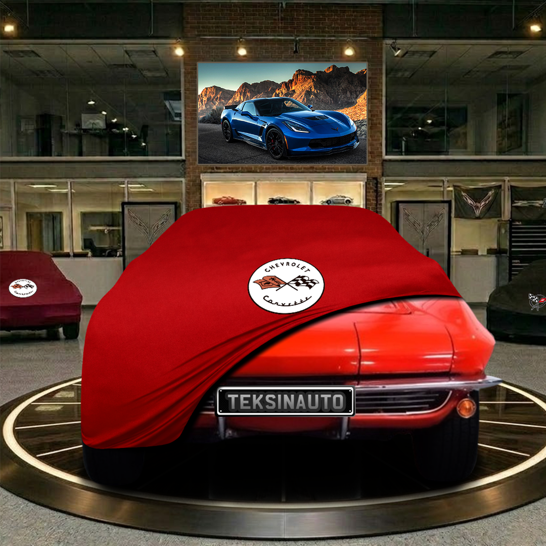 Corvette C2 Custom Fit Indoor Car Cover Soft Stretch Black Gray Blue Red Dust Protection Garage Cover Laser Cut + Bag