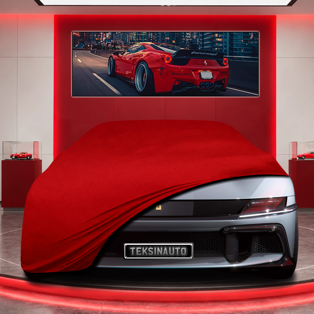 Ferrari 12Cilindri Coupe (2024- ) Custom Fit Indoor Car Cover Soft Stretch Black Gray Blue Red Dust Protection Garage Cover Laser Cut + Bag
