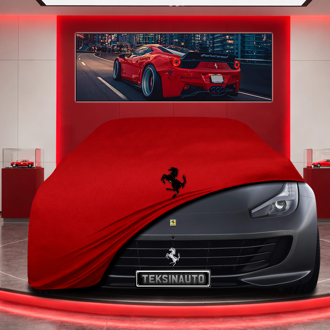 Ferrari GTC4 Custom Fit Indoor Car Cover Soft Stretch Black Gray Blue Red Dust Protection Garage Cover Laser Cut + Bag