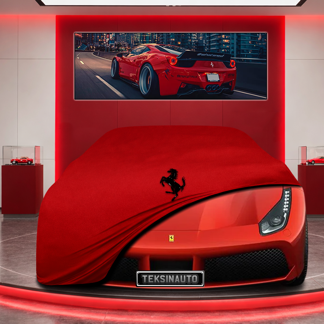 Ferrari 488 Custom Fit Indoor Car Cover Soft Stretch Black Gray Blue Red Dust Protection Garage Cover Laser Cut + Bag