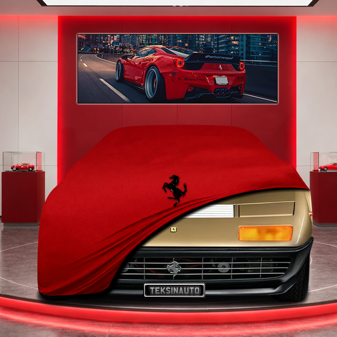 Ferrari BB Custom Fit Indoor Car Cover Soft Stretch Black Gray Blue Red Dust Protection Garage Cover Laser Cut + Bag