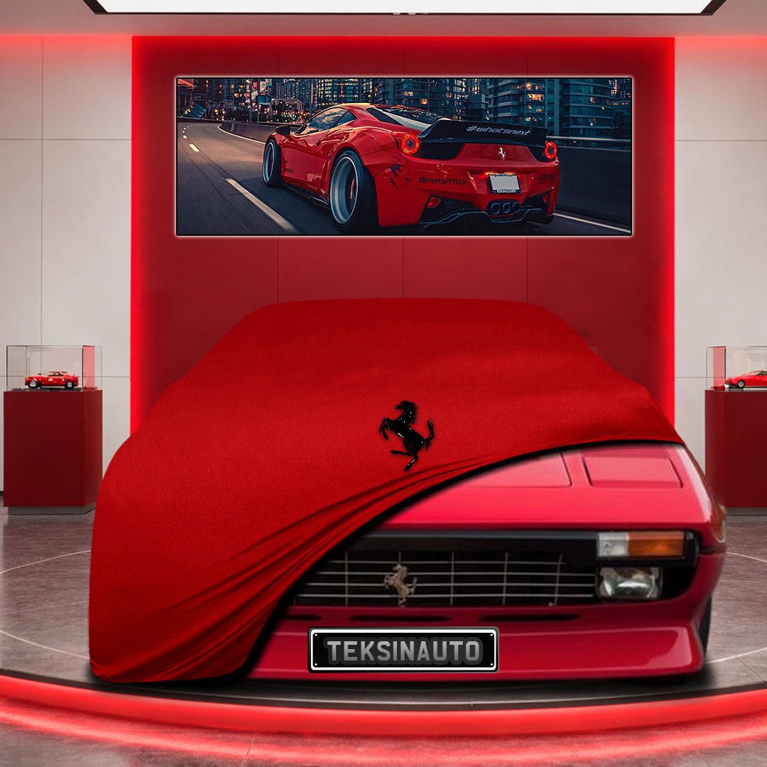 Ferrari 308 Custom Fit Indoor Car Cover Soft Stretch Black Gray Blue Red Dust Protection Garage Cover Laser Cut + Bag