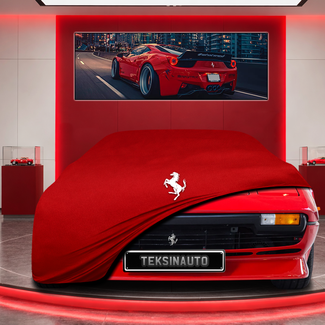 Ferrari 208 Custom Fit Indoor Car Cover Soft Stretch Black Gray Blue Red Dust Protection Garage Cover Laser Cut + Bag