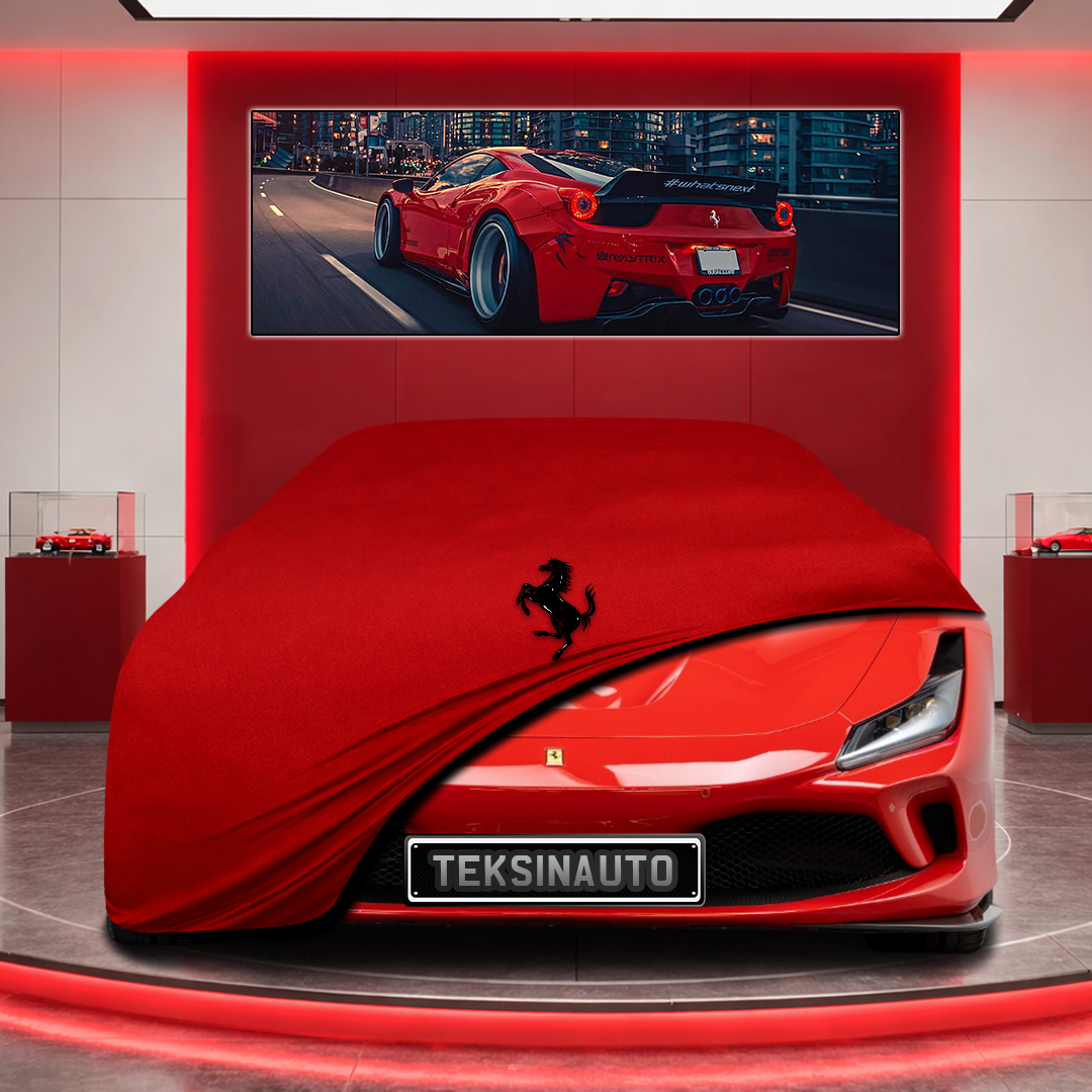 Ferrari F8 Custom Fit Indoor Car Cover Soft Stretch Black Gray Blue Red Dust Protection Garage Cover Laser Cut + Bag